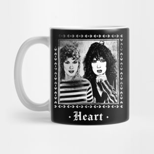 Heart /// 80s Styled Faded Vintage Look Mug